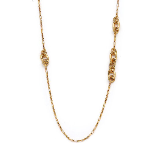 Miles Gold Plated Chain Necklace - (1)