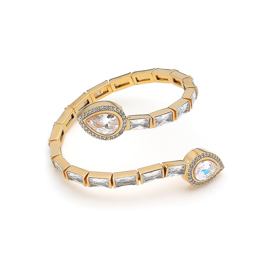 Mina Zircon Gold Plated Bracelet 