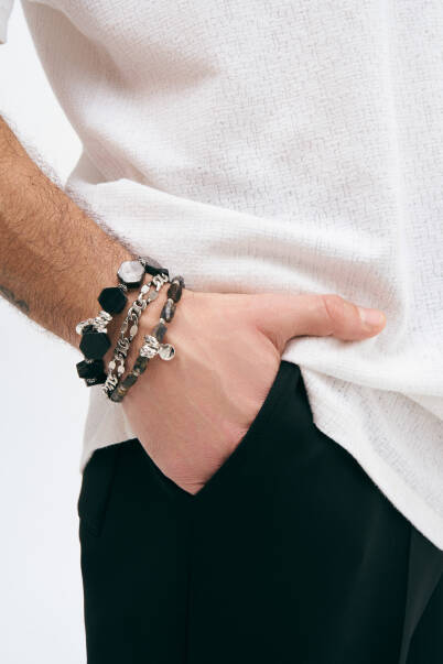 Mirage Silver Plated Natural Stone Bracelet - 2