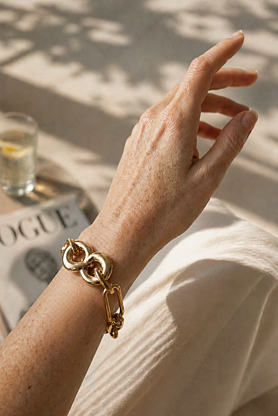 Mireva Infinity Charm Gold Plated Chain Bracelet - 3