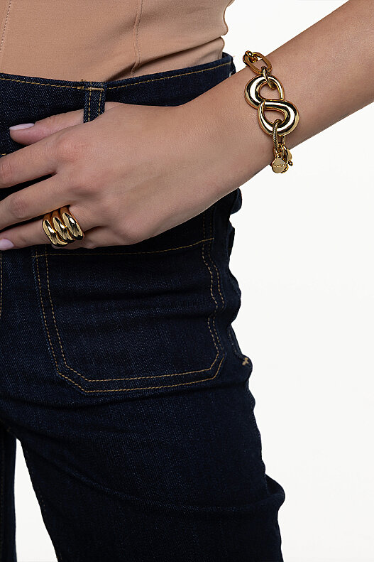 Mireva Infinity Charm Gold Plated Chain Bracelet - (1)