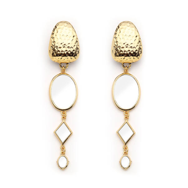 Mirror Charm Gold Plated Clip-on Earrings - 1