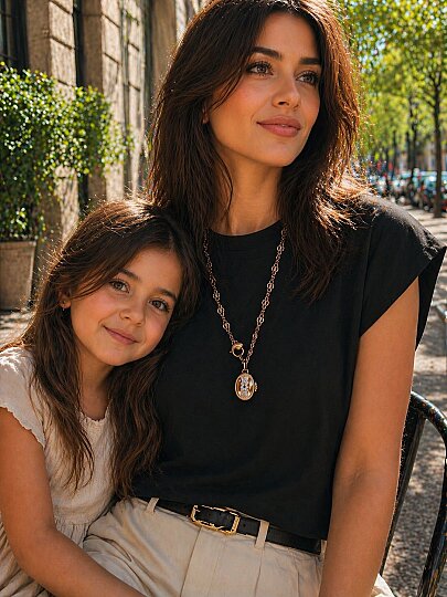 Mom Altın Kaplama Zincir Kolye - (1)