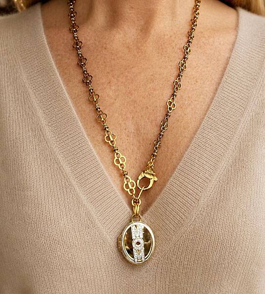 Mom Gold Plated Chain Necklace - 4