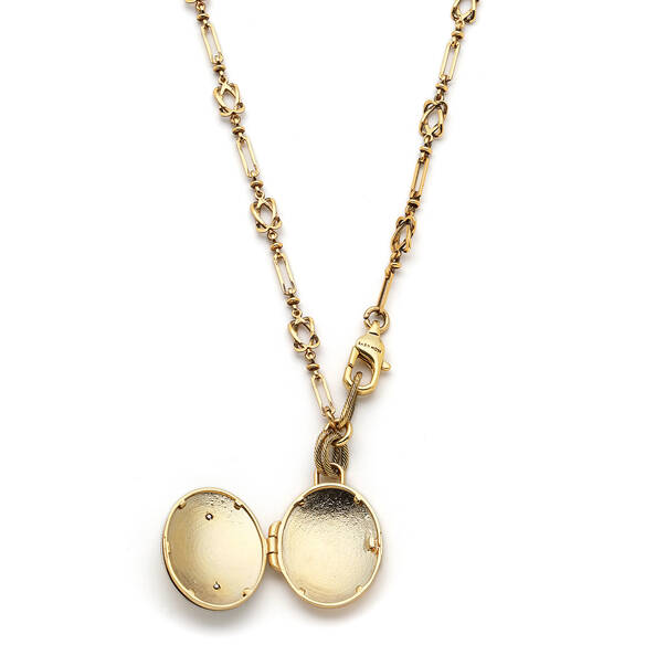 Mom Written Charm Shackle Necklace - 6