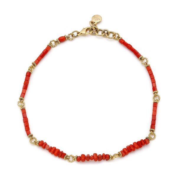 Monaco Coral Natural Stone Necklace - 1