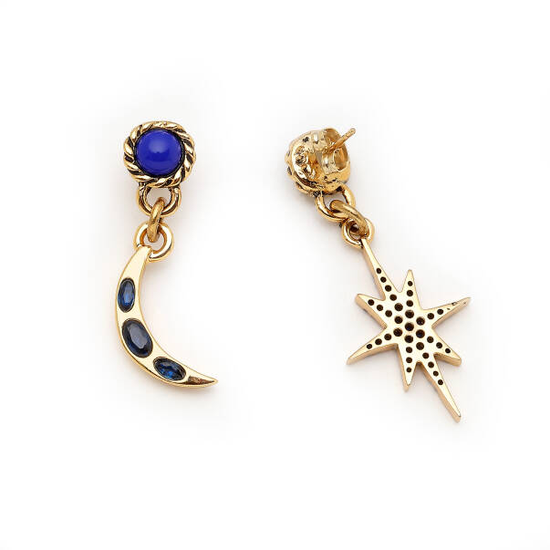 Moondust Lapis Pinned Earrings - 5
