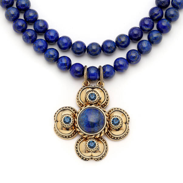 Moonlight Lapis Yonca Charm Abiye Lapis Kolye - 4