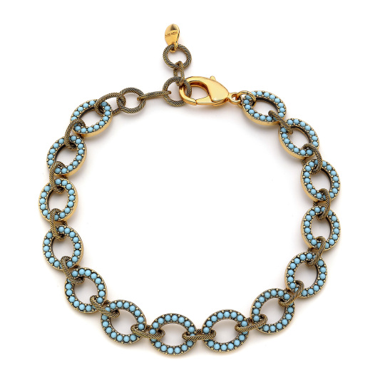 Motivated Turquoise, Gold Plated Necklace 