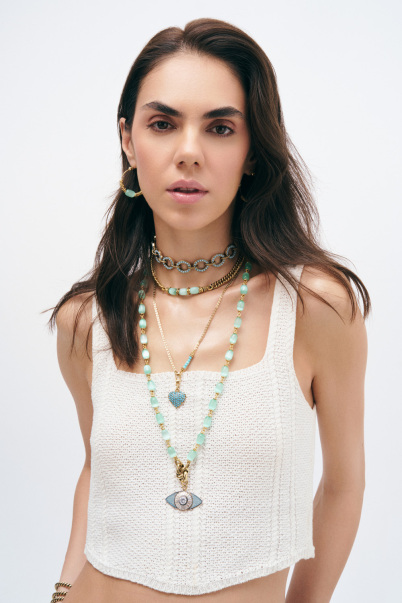 Motivated Turquoise, Gold Plated Necklace - 7
