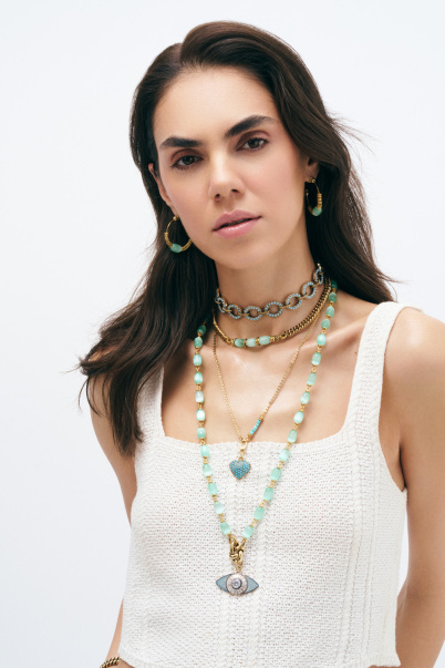 Motivated Turquoise, Gold Plated Necklace - 6