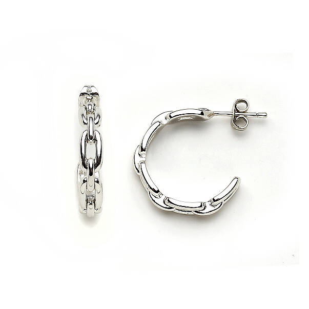 Mylo Silver Plated Hoop Stud Earrings - 1