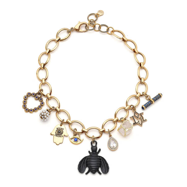 Mystic Bee Altın Kaplama Charm Kolye - 1