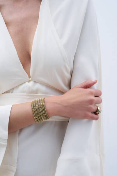 Mystic Gold Plated Cuff Bracelet - 3