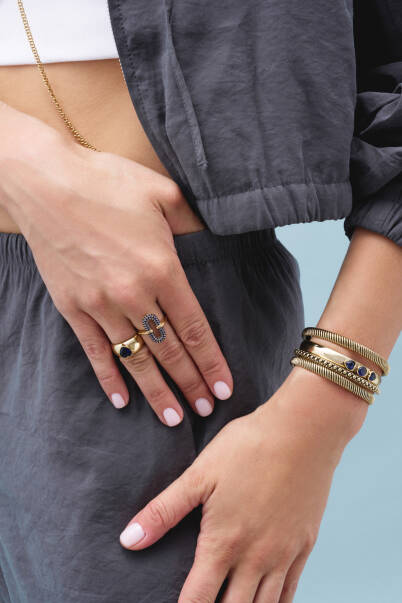 Mystic Gold Plated Cuff Bracelet - 10