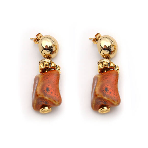 Noemi Gold Plated Pin Earrings - 1