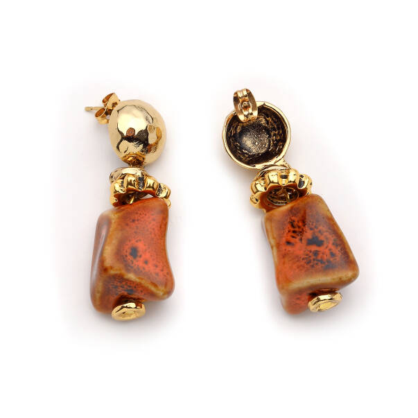 Noemi Gold Plated Pin Earrings - 2