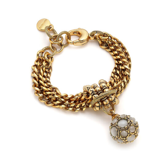 Nomad Pureness Moonstone Charm Chain Bracelet 