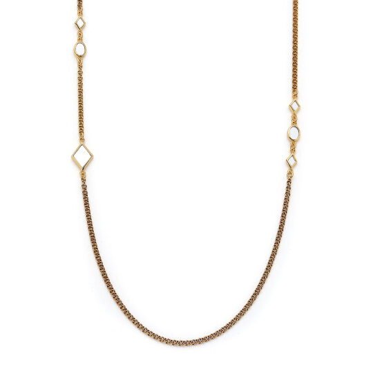 Noore Gold Plated Chain Necklace - (1)