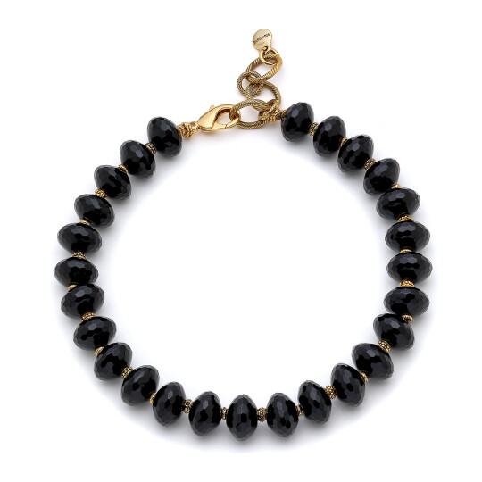 Obsedian Grace Onyx Gold Plated Necklace 