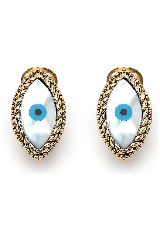 Ocean Eye Clip on Earrings 