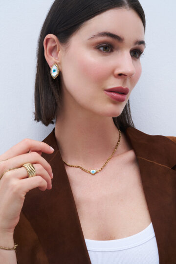 Ocean Eye Pinned Earrings - (1)