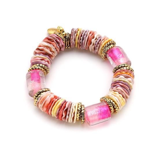 Ocean Tide Glass Bead Bracelet 