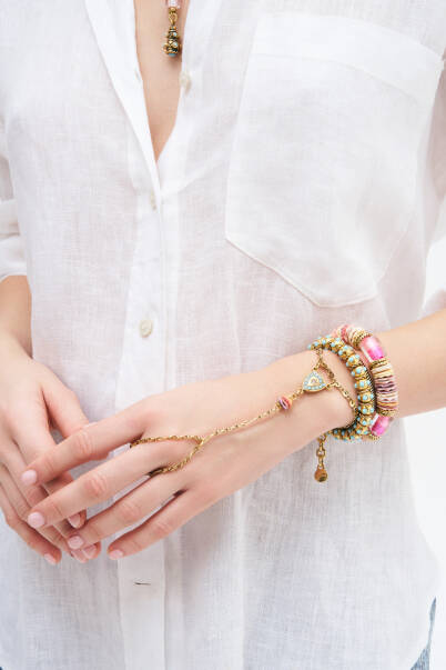 Ocean Tide Glass Bead Bracelet - 3