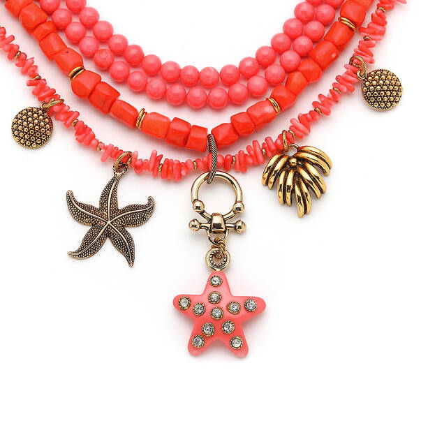 Oceandulce Pink Coral Natural Stone Necklace - 4