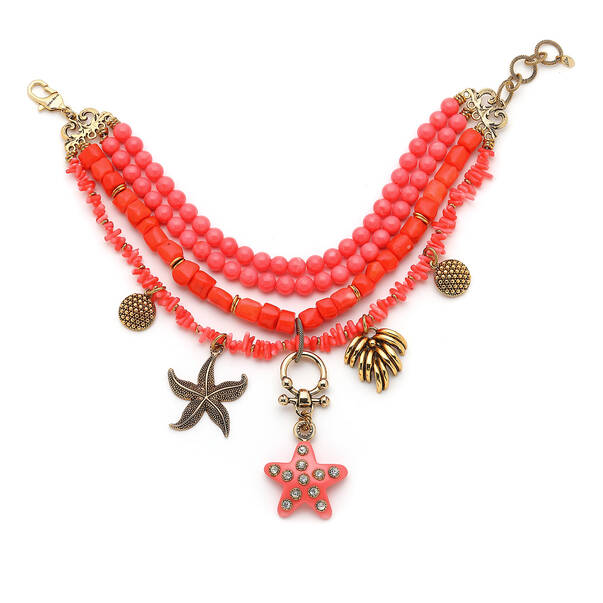 Oceandulce Pink Coral Natural Stone Necklace - 1