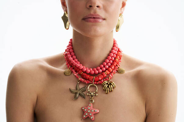 Oceandulce Pink Coral Natural Stone Necklace - 5