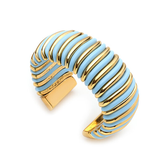 Oceara Gold Plated Cuff Bracelet - 