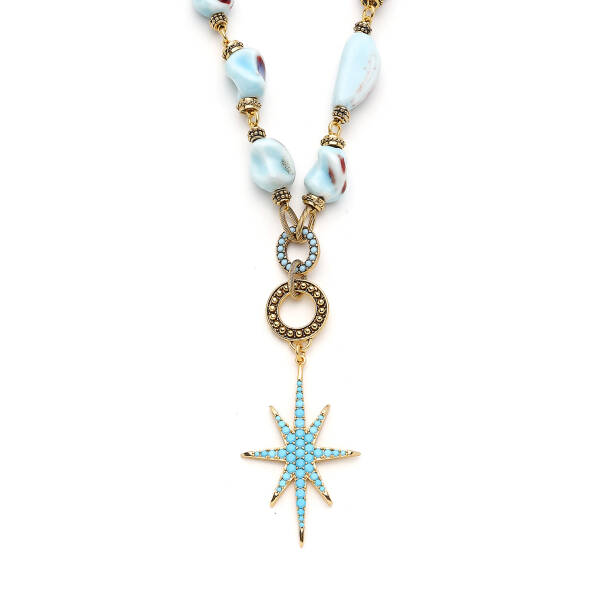Ondine Star Charm Glass Bead Necklace - 3