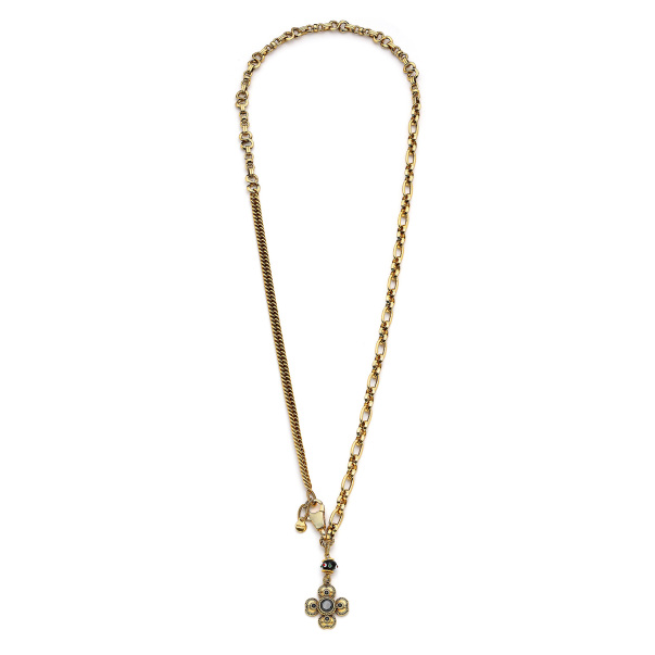 Opulence Gold Plated Clover Charm Chain Necklace - 1