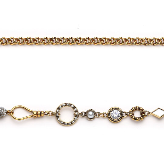 Opulence Star and Heart Charm Gold Plated Chain Belt - (1)