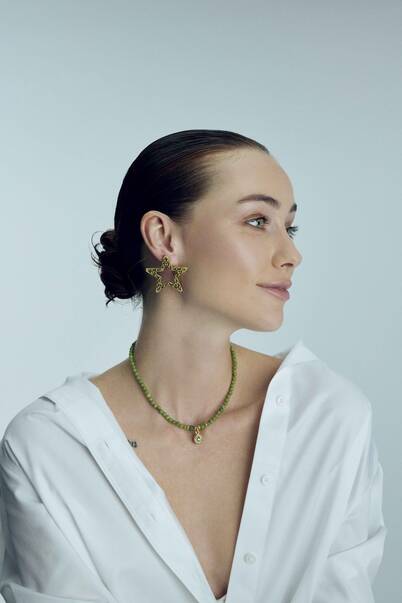 Oriel Russian Jade Doğal Taş Charm Kolye - 2