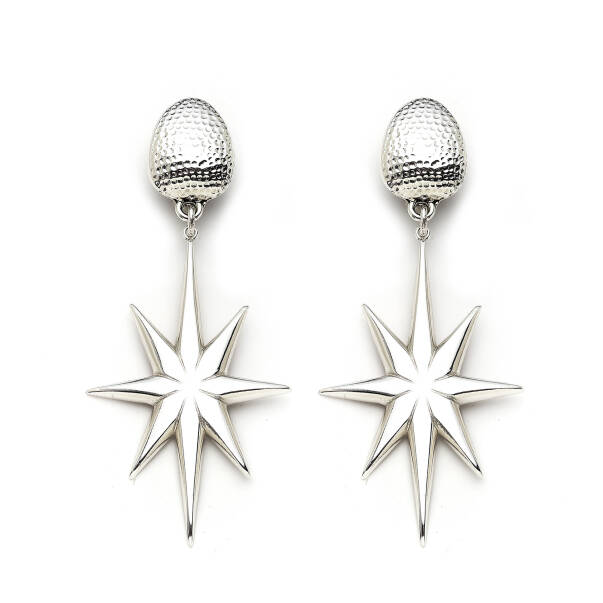 Orion Silver Plated Star Charm Clip-on Earrings - 1