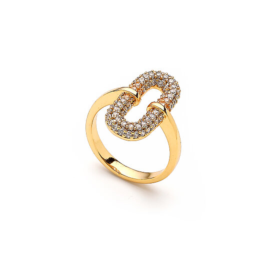 Osado Zircon Stone Gold Plated Ring - 