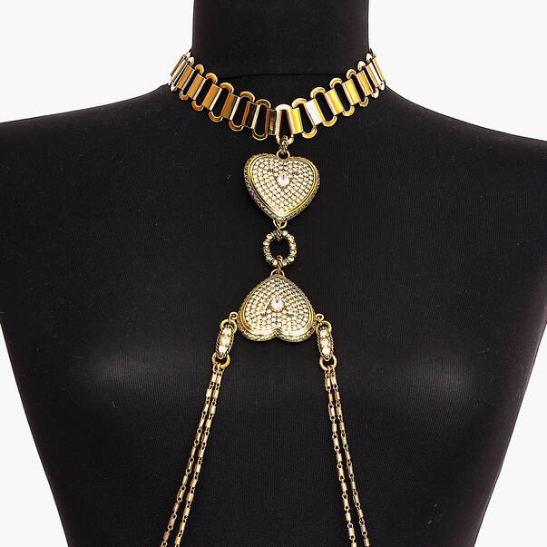 Otello Zirkon Kalp Charm Vücut Aksesuarı - 2