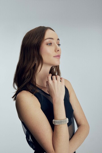 Pasto Gümüş Kaplama Kelepçe Bilezik - (1)