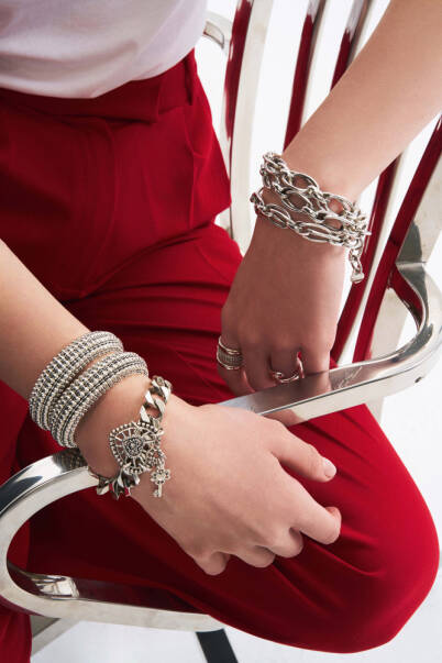 Pasto Silver Plated Cuff Bracelet - 8