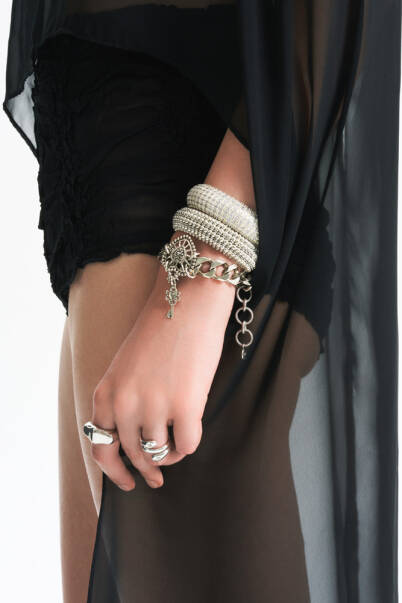 Pasto Silver Plated Cuff Bracelet - 3