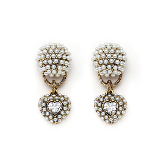 Pearl Amour Clip On Earrings - 