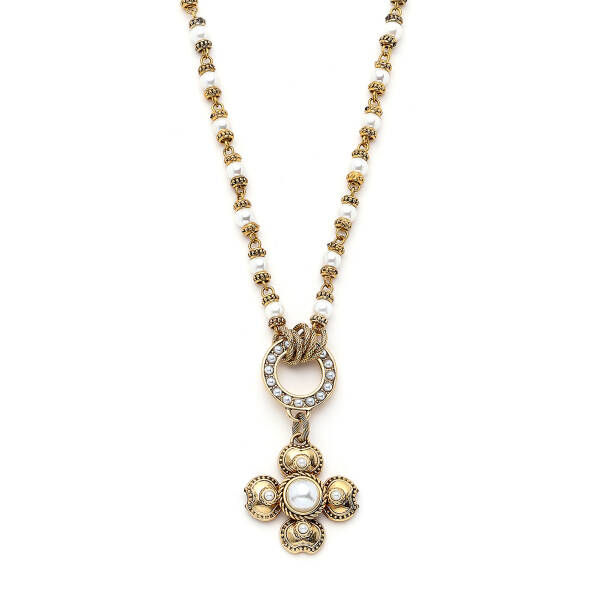 Pearl Blossom Clover Pearl Charm Pearl Necklace - 3