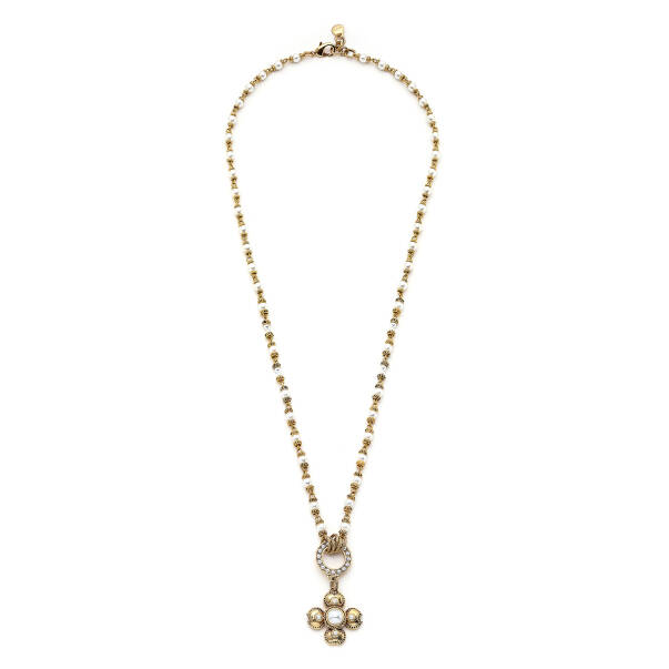 Pearl Blossom Clover Pearl Charm Pearl Necklace - 1