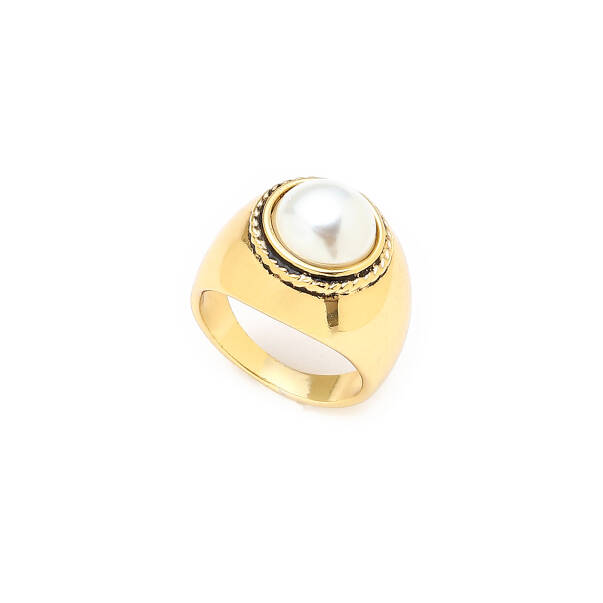 Pearl Essence Pearl Gold Plated Ring - 1