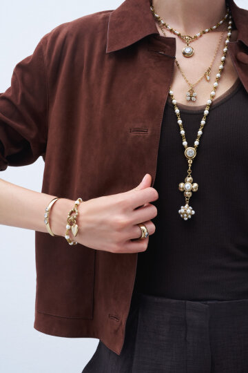 Pearl Heart Pendant Bracelet - (1)