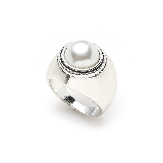 Perla Silver Plated Ring - 