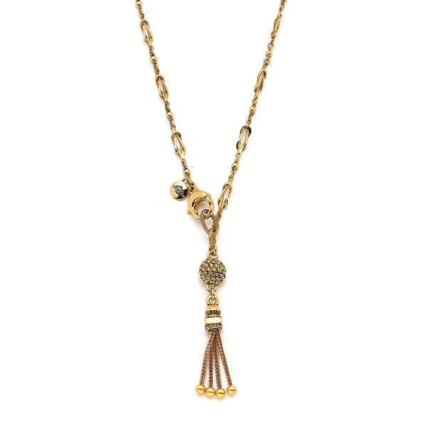 Pierra Tassel Charm Necklace - 3