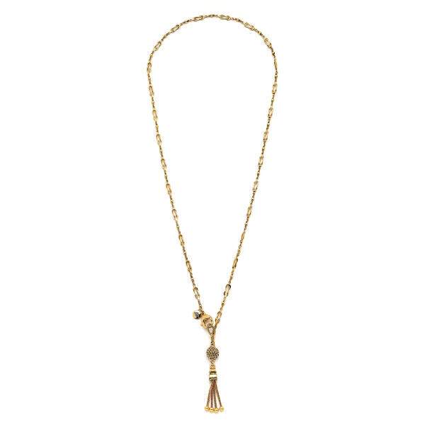 Pierra Tassel Charm Necklace - 1